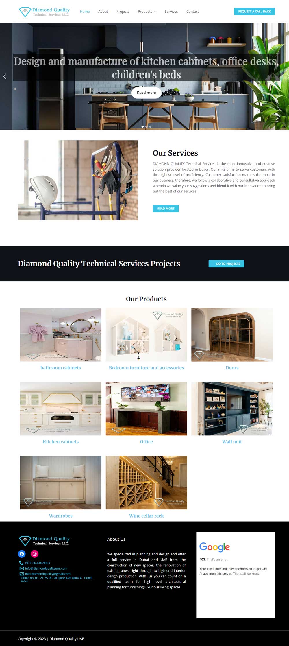 طراحی وب سایت Diamond quality UAE